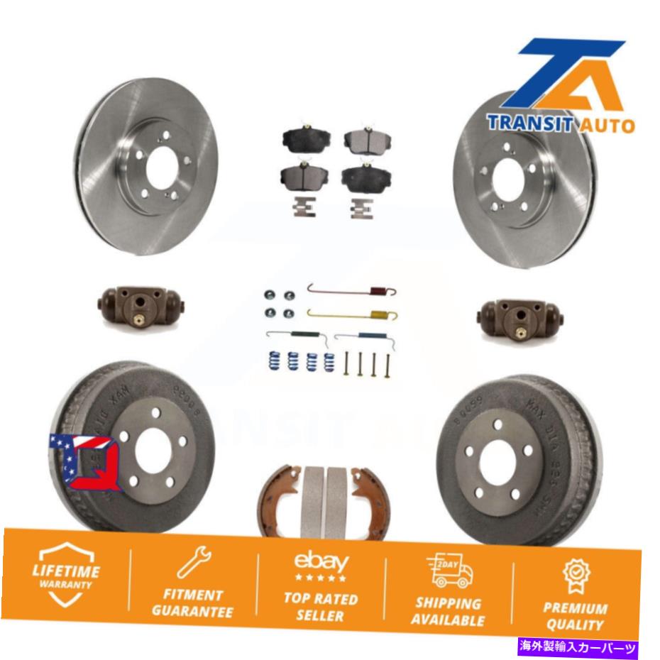 brake disc rotor フォードタウルスマーキュリーセーブル用のフロントリアブレーキローターセラミックパッドドラムキット（9pc） Front Rear Brake Rotors Ceramic Pad Drum Kit (9Pc) For Ford Taurus Mercury Sable【並行輸入品】