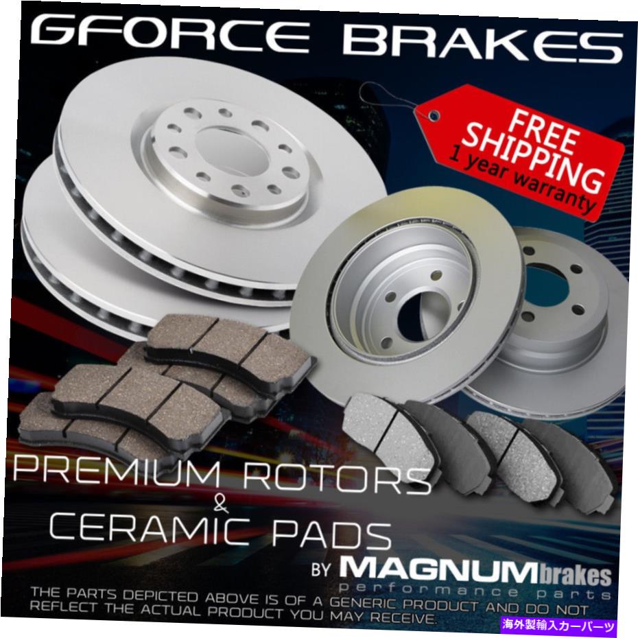 brake disc rotor F+Rプレミアムローターと2008年のシボレーコバルト2.4LスポーツW/Rディスク用のセラミックパッド F+R Premium Rotors & Ceramic Pads for 2008 Chevrolet Cobalt 2.4L Sport w/r disc【並行輸入品】