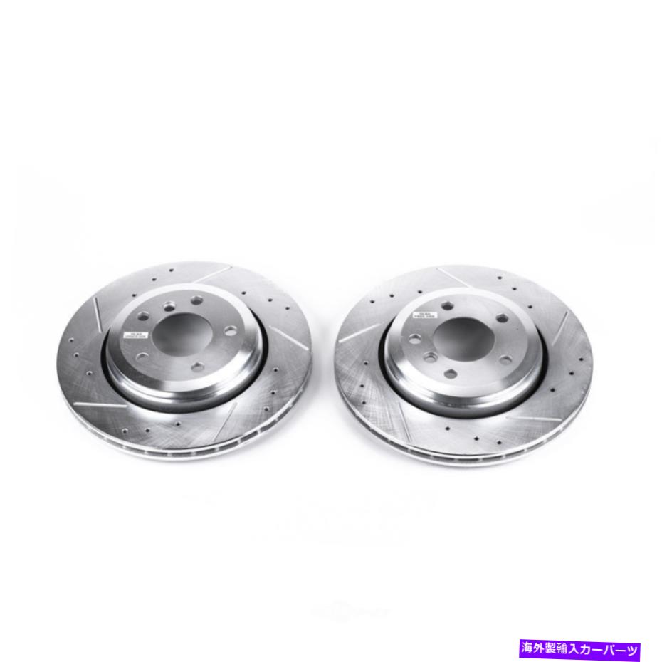 brake disc rotor ディスクブレーキローターセットリア掘削、スロット、および亜鉛メッキブレーキローターペア後部 Disc Brake Rotor Set-Rear Drilled, Slotted and Zinc Plated Brake Rotor Pair Rear【並行輸入品】