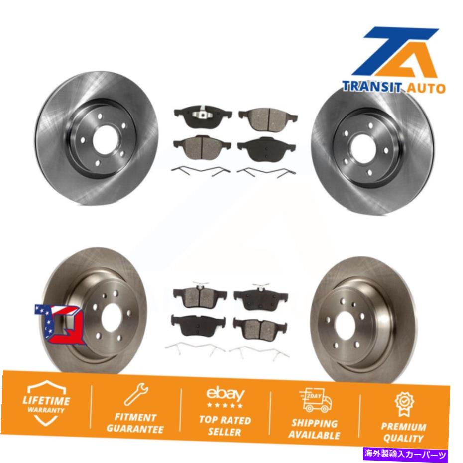brake disc rotor フォードエスケープ用のフロントリアディスクブレーキローターとセミメタルパッドキット Front Rear Disc Brake Rotors And Semi-Metallic Pads Kit For Ford Escape【並行輸入品】