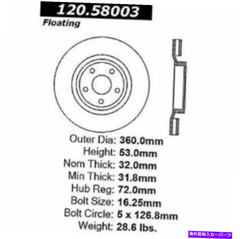 brake disc rotor STOPTECH 126.58003SRスポーツスロットスロットブレーキローター06-10ジープグランドチェロキー StopTech 126.58003SR Sport Slotted Brake Rotor For 06-10 Jeep Grand Cherokee【並行輸入品】