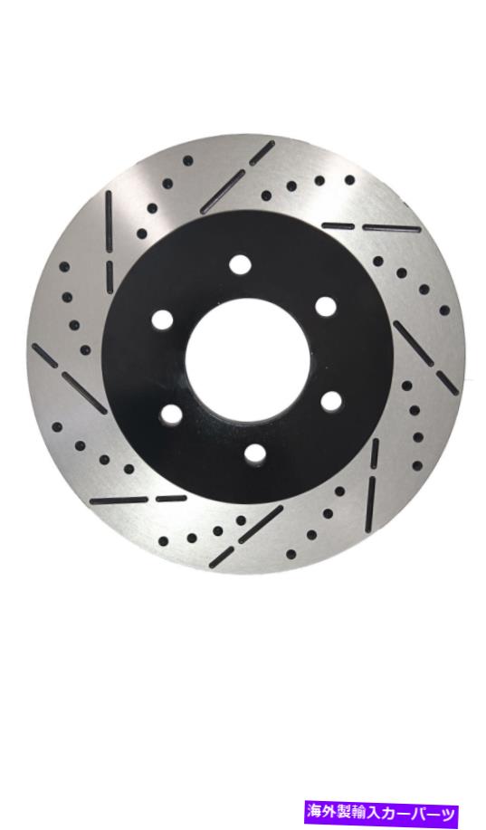 brake disc rotor [フロントドリルとスロットブレーキローターセラミックパッド]フィット04-08フォードF-150 4WD 6ラグ [Front Drill&Slot Brake Rotors Ceramic Pads] Fit 04-08 Ford F-150 4WD 6 Lugs【並行輸入品】