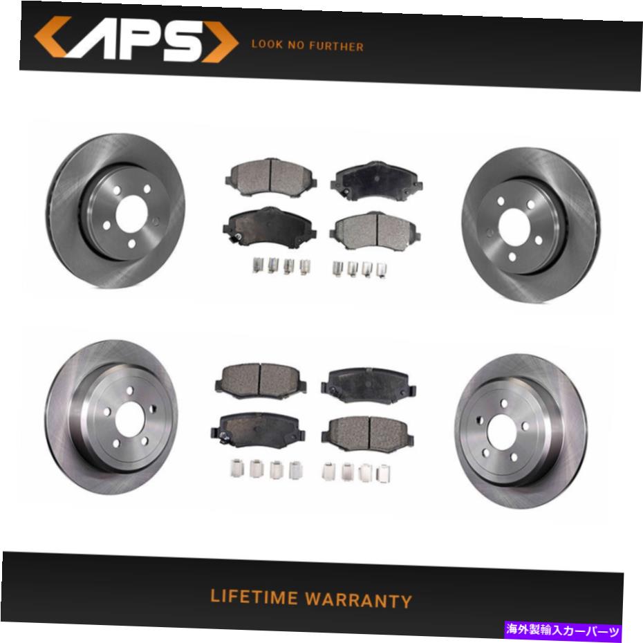 brake disc rotor ダッジジープリバティニトロ302mm dia用のフロント＆リアセラミックブレーキパッドとローター Front & Rear Ceramic Brake Pads & Rotors for Dodge Jeep Liberty Nitro 302mm Dia【並行輸入品】