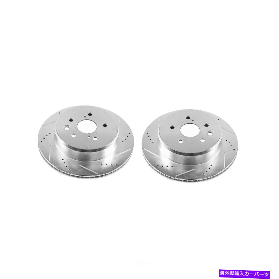 brake disc rotor ディスクブレーキローターセットリア掘削、スロット、および亜鉛メッキブレーキローターペア後部 Disc Brake Rotor Set-Rear Drilled, Slotted and Zinc Plated Brake Rotor Pair Rear【並行輸入品】