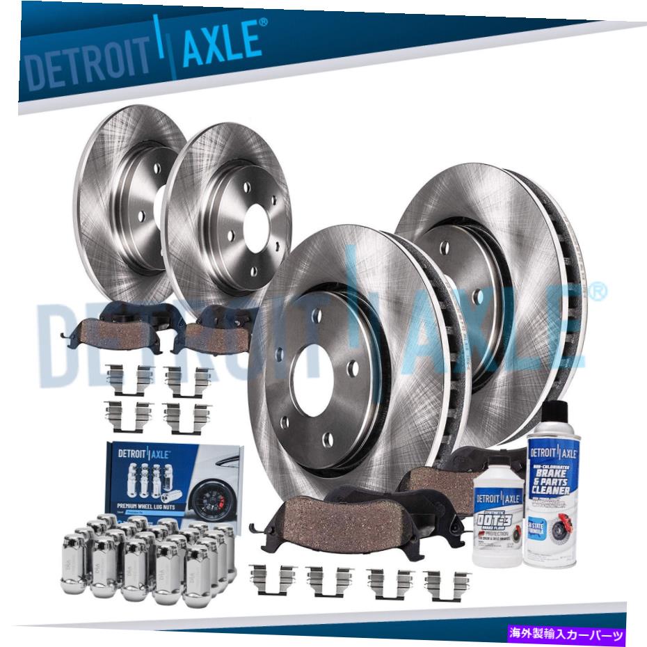 brake disc rotor フロントリアローターブレーキパッド +05-10ジープグランドチェロキーコマンダー用の20pc lugnut Front Rear Rotors Brake Pad +20pc Lugnut for 05-10 Jeep Grand Cherokee Commander【並行輸入品】