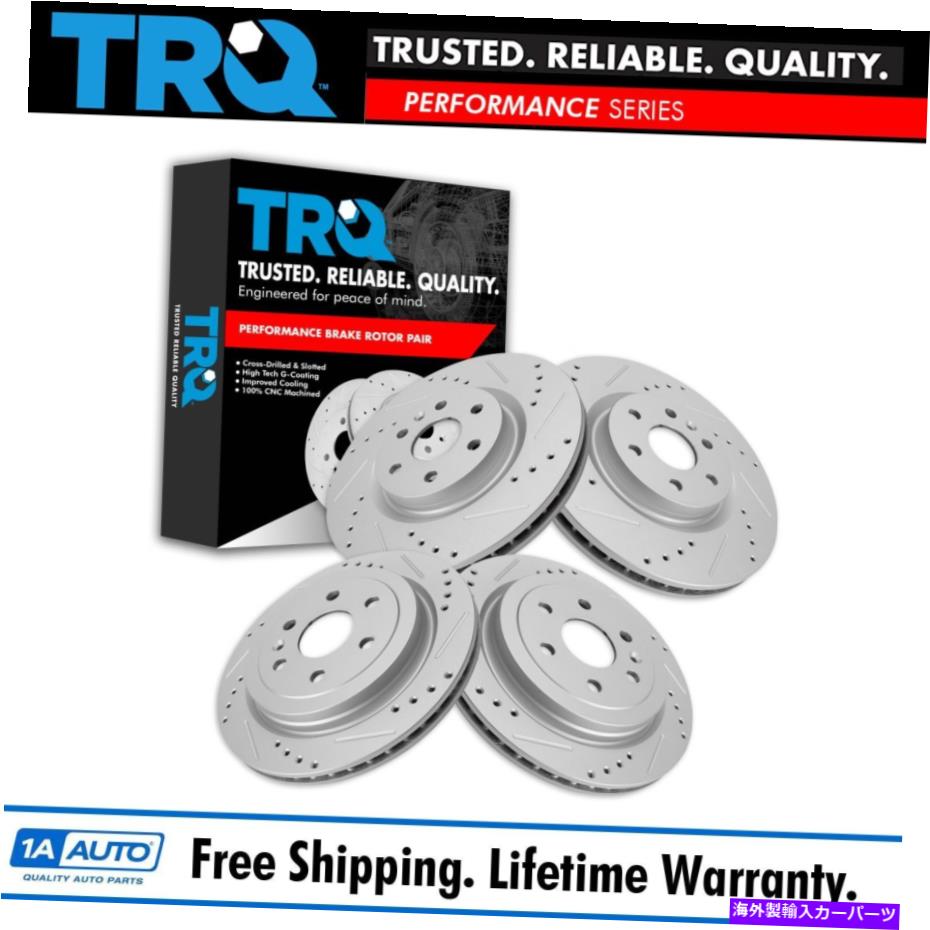 brake disc rotor TRQドリルドブレーキローターセットは2010-2016 Cadillac SRXに適合します TRQ Drilled Brake Rotor Set Fits 2010-2016 Cadillac SRX【並行輸入品】