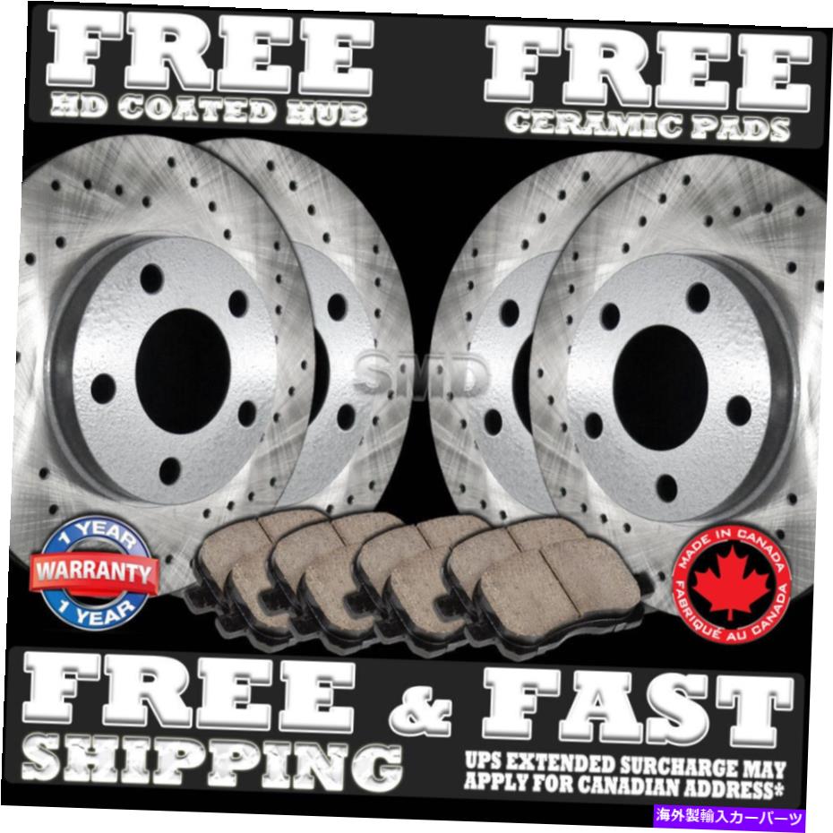 brake disc rotor P1196フロント+リアドリルブレーキローター2006 2007 2008 LEXUS RX400Hのセラミックパッド P1196 FRONT+REAR Drill Brake Rotors Ceramic Pads FOR 2006 2007 2008 Lexus RX400h【並行輸入品】