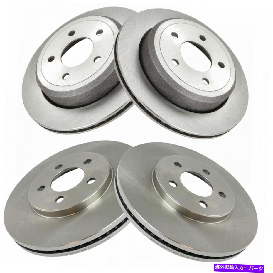 brake disc rotor 1998年から2002年のクラウンビクトリアV8 4.6Lの2つのフロントおよびリアディスクブレーキローターのセット Set of 2 Front & Rear Disc Brake Rotor For 1998-2002 CROWN VICTORIA V8 4.6L【並行輸入品】