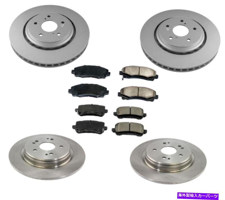 brake disc rotor Acura TLX 15-20 6PC Kit AP用のフロントおよびリアブレーキローターとセラミックブレーキパッド Front & Rear Brake Rotors and Ceramic Brake Pads for Acura TLX 15-20 6PC Kit AP【並行輸入品】