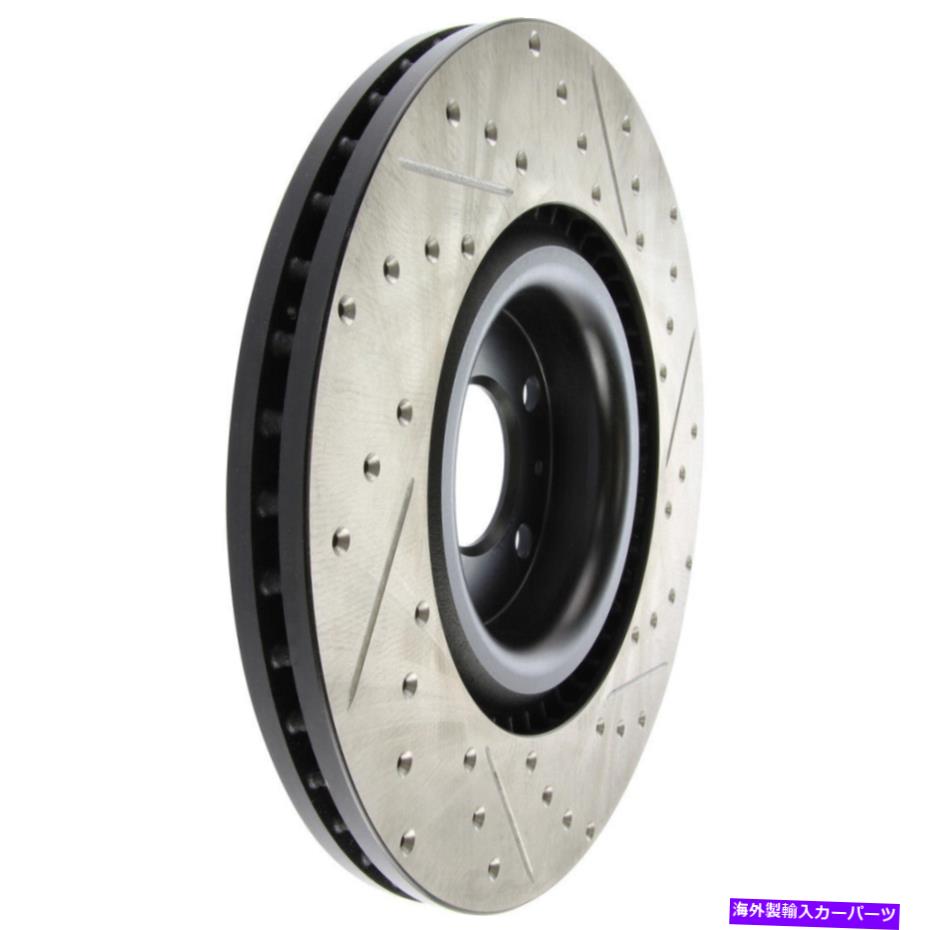 brake disc rotor ディスクブレーキロータースポーツクロスドリルとスロット付きフロント右フィット04-09アウディS4 Disc Brake Rotor-Sport Cross-Drilled and Slotted Front Right fits 04-09 Audi S4【並行輸入品】