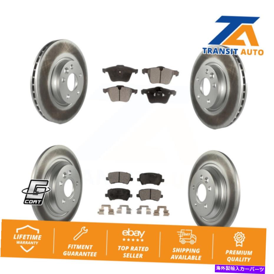 brake disc rotor ボルボV70用のフロントリアコーティングディスクブレーキローターとセミメタルパッドキット Front Rear Coated Disc Brake Rotors And Semi-Metallic Pads Kit For Volvo V70【並行輸入品】