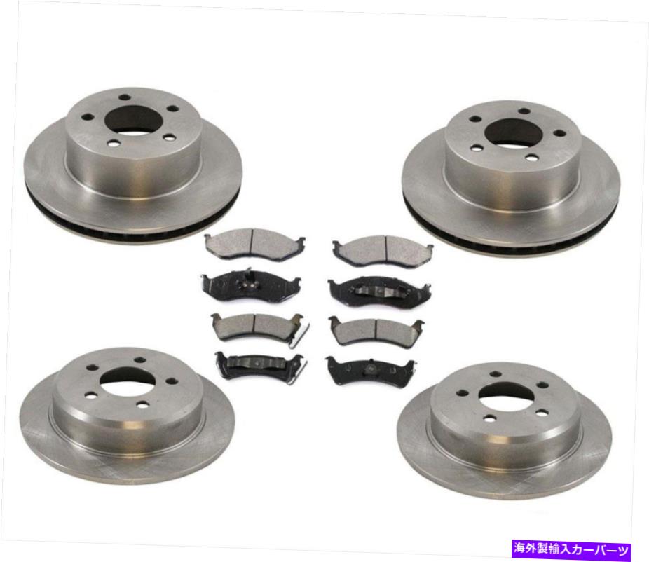 brake disc rotor 1993-1998ジープグランドチェロキーフロント＆リアディスクブレーキローターとセラミックパッド Fits 1993-1998 Jeep Grand Cherokee Front & Rear Disc brake Rotors & Ceramic Pads【並行輸入品】