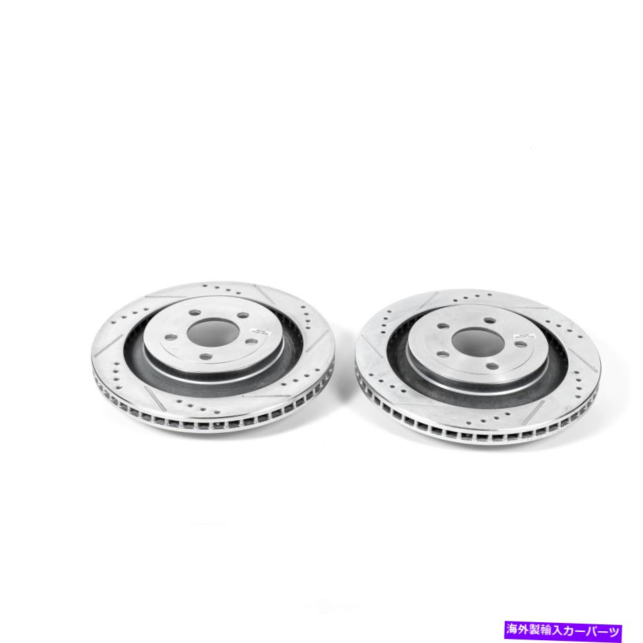 brake disc rotor ディスクブレーキローターセットリア掘削、スロット、および亜鉛メッキブレーキローターペア後部 Disc Brake Rotor Set-Rear Drilled, Slotted and Zinc Plated Brake Rotor Pair Rear【並行輸入品】