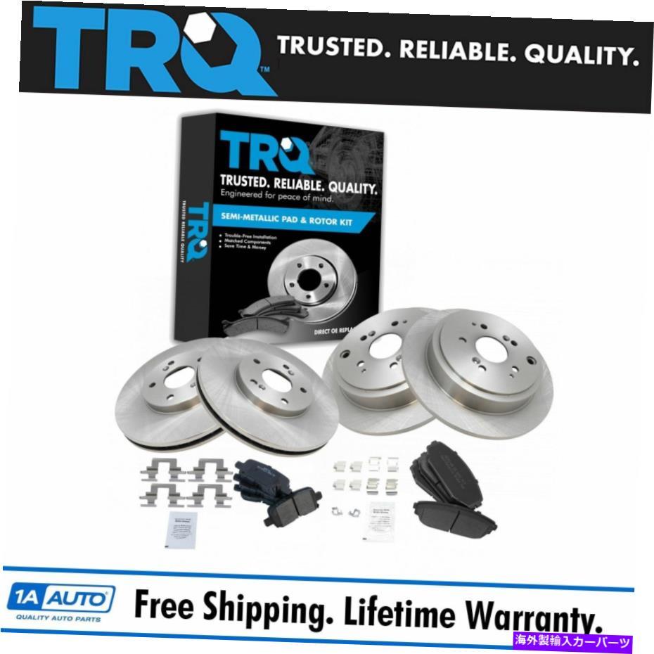 brake disc rotor 01-02 ACURA MDXのTRQフロント＆リアブレーキローター＆パッドキットの側面 TRQ Front & Rear Brake Rotor & Pad Kit Sides for 01-02 Acura MDX【並行輸入品】