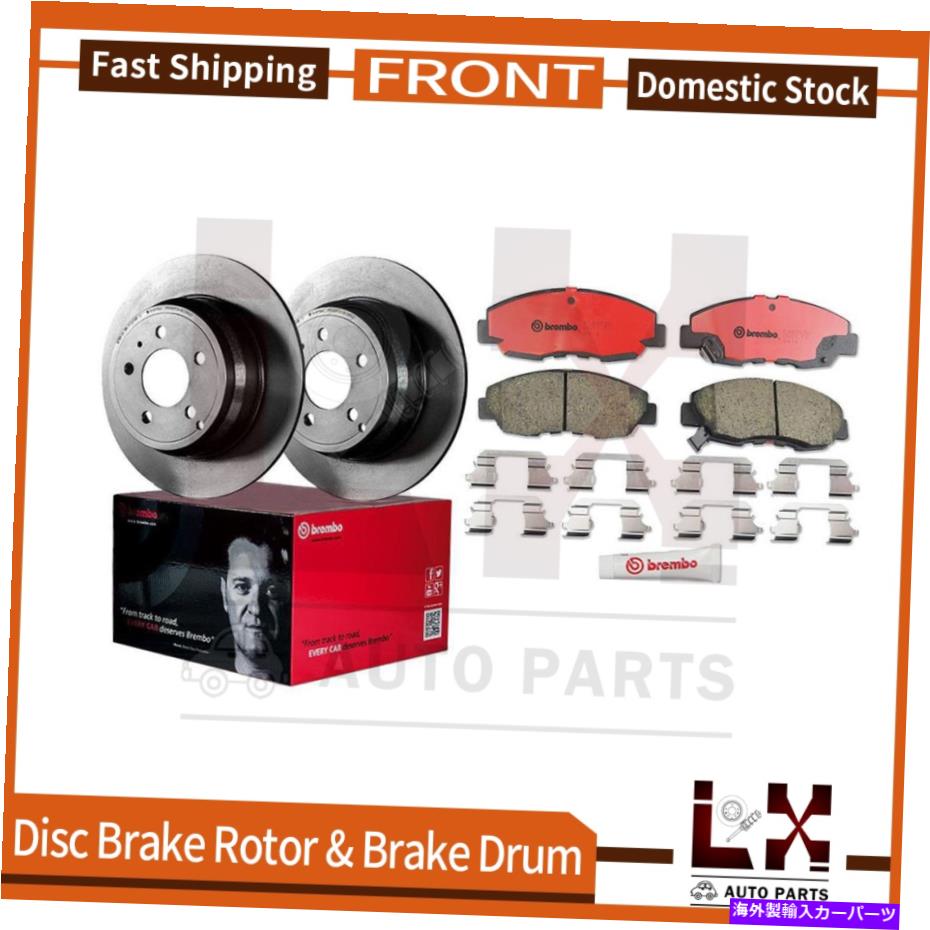 brake disc rotor フロントブレンボブレーキローターとセラミックブレーキパッドセットセットホンダシビック2006-2011 Front Brembo Brake Rotors & Ceramic Brake Pads Set Set For Honda Civic 2006-2011【並行輸入品】
