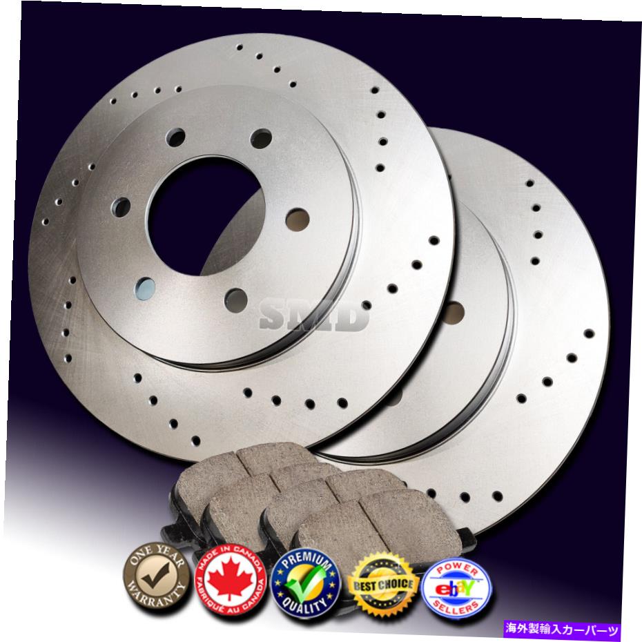 brake disc rotor Z0630 Fit 2003 2004 Dodge Dakota Lear Disc Drilled Brake Rotorsセラミックパッド Z0630 FIT 2003 2004 Dodge Dakota REAR DISC Drilled Brake Rotors Ceramic Pads【並行輸入品】