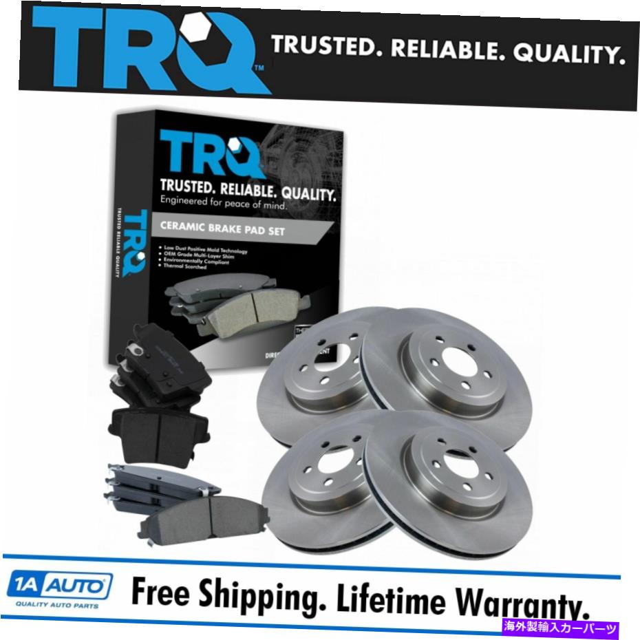 brake disc rotor TRQセラミックブレーキパッド＆ディスクローターキットw/化学物質 TRQ Ceramic Brake Pad & Disc Rotor Kit w/Chemicals【並行輸入品】