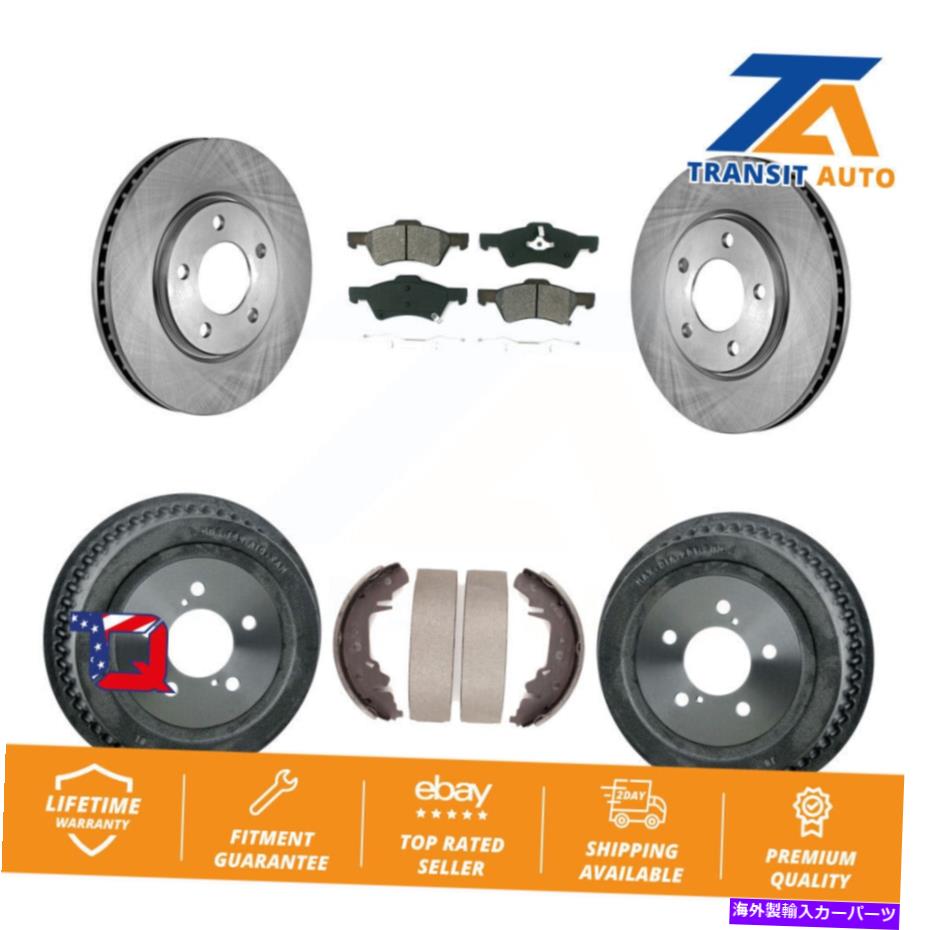 brake disc rotor ドッジグランドキャラバンタウン用のフロントリアブレーキローターセミメタリックパッドドラムキット＆ Front Rear Brake Rotor Semi-Metallic Pad Drum Kit For Dodge Grand Caravan Town &【並行輸入品】