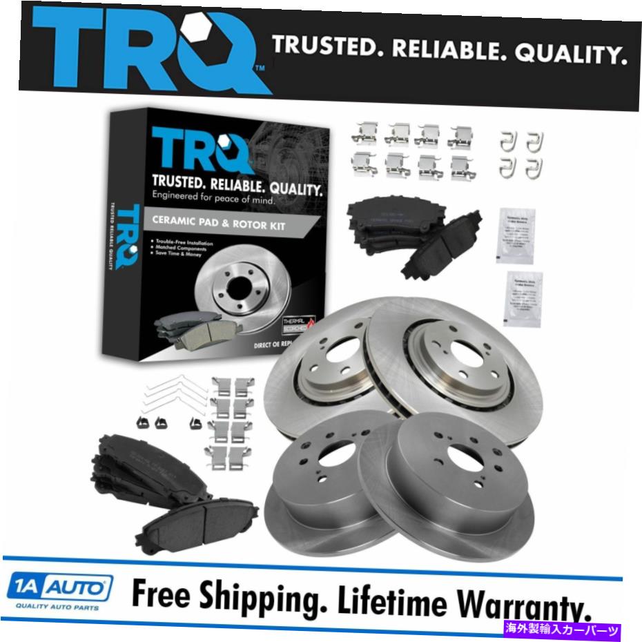 brake disc rotor TRQフロント＆リアプレミアムPOSIセラミックディスクブレーキパッド＆ローターキット用レクサス TRQ Front & Rear Premium Posi Ceramic Disc Brake Pad & Rotor Kit for Lexus【並行輸入品】