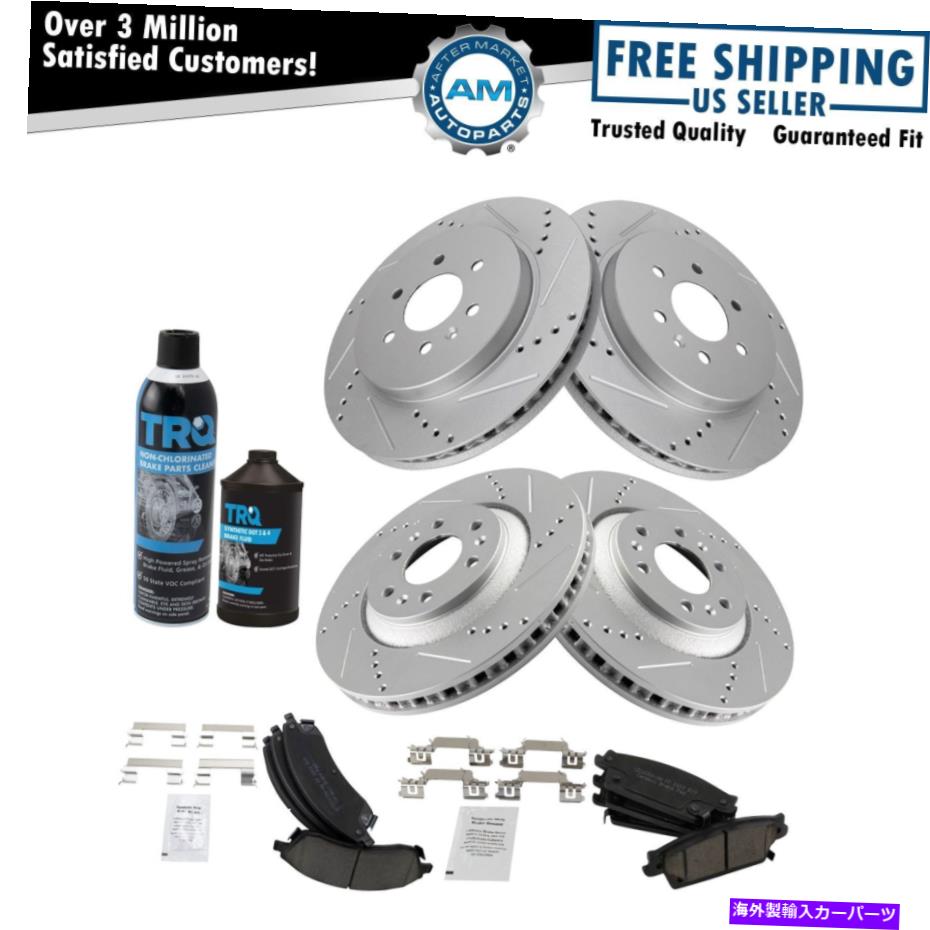 brake disc rotor キャデラックSRX用のフロント＆リアセラミックブレーキパッド＆パフォーマンスローターキット Front & Rear Ceramic Brake Pad & Performance Rotor Kit for Cadillac SRX【並行輸入品】