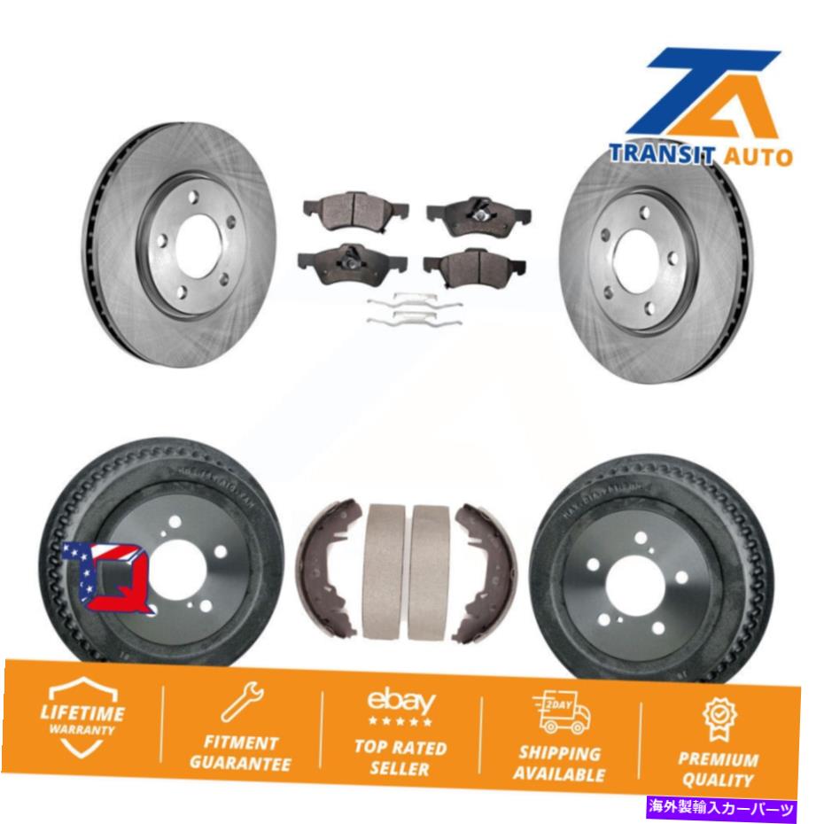 brake disc rotor ドッジグランドキャラバンタウン用のフロントリアブレーキローターセミメタリックパッドドラムキット＆ Front Rear Brake Rotor Semi-Metallic Pad Drum Kit For Dodge Grand Caravan Town &【並行輸入品】