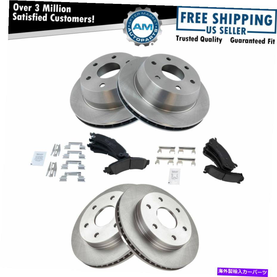 brake disc rotor GM用のフロントおよびリアプレミアムPOSIセラミックディスクブレーキパッドとローターキット Front & Rear Premium Posi Ceramic Disc Brake Pads & Rotors Kit for GM【並行輸入品】