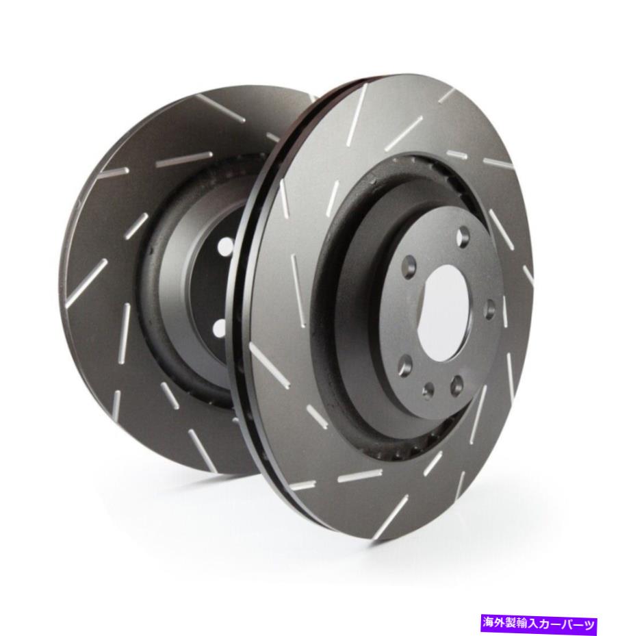 brake disc rotor EBCブレーキUSR882 -USRブラックダッシュがスロットされ、1ピースフロントスポーツローターを通気しました EBC Brakes USR882 - USR Black Dash Slotted And Vented 1-Piece Front Sport Rotors【並行輸入品】
