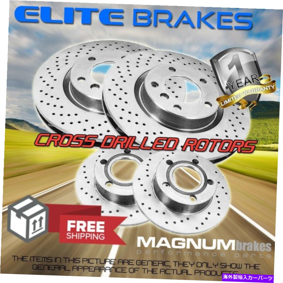 brake disc rotor 1994-1995 BMW 530i E34のF+Rクロスドリルローター F+R Cross Drilled Rotors for 1994-1995 BMW 530i E34【並行輸入品】