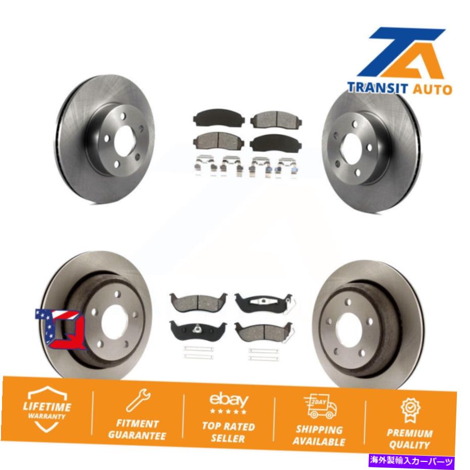 brake disc rotor フォードレンジャーマツダB4000用のフロントリアディスクブレーキローターとセミメタルパッドキット Front Rear Disc Brake Rotors & Semi-Metallic Pad Kit For Ford Ranger Mazda B4000【並行輸入品】