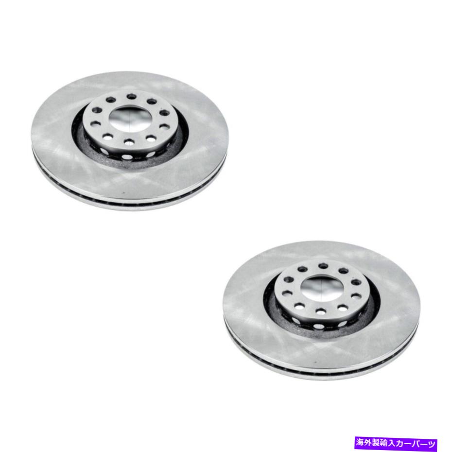 brake disc rotor set-p15ebr499-2パワーストップブレーキディスク2輪セットフロントFWD AWDセダンアウディ SET-P15EBR499-2 Powerstop Brake Discs 2-Wheel Set Front FWD AWD Sedan for Audi【並行輸入品】