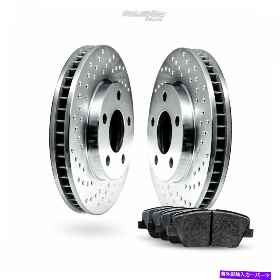 brake disc rotor [フロント]クロスドリルブレーキローターとセラミックパッドBLXF.35165.02 [FRONT] Cross-Drilled Brake Rotors and Ceramic Pads BLXF.35165.02【並行輸入品】