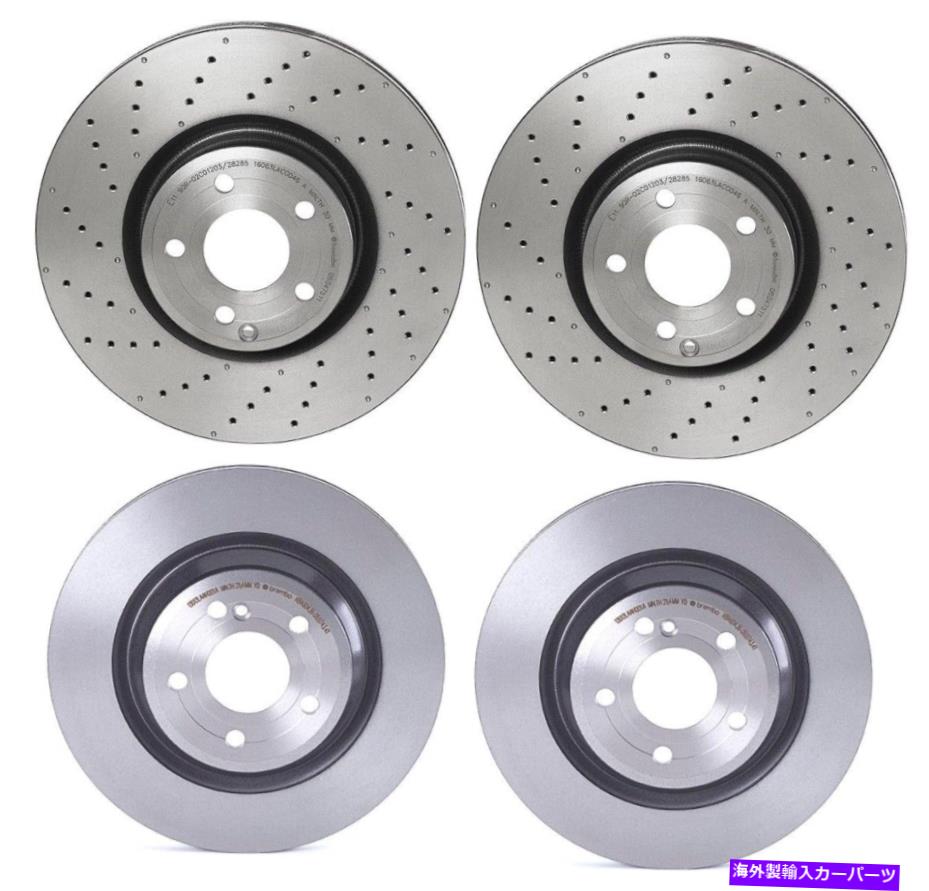 brake disc rotor メルセデスR231 SLクラス用のフロントおよびリアブレンボコーティングHCブレーキディスクローターキット Front and Rear Brembo Coated HC Brake Disc Rotors Kit For Mercedes R231 SL Class【並行輸入品】