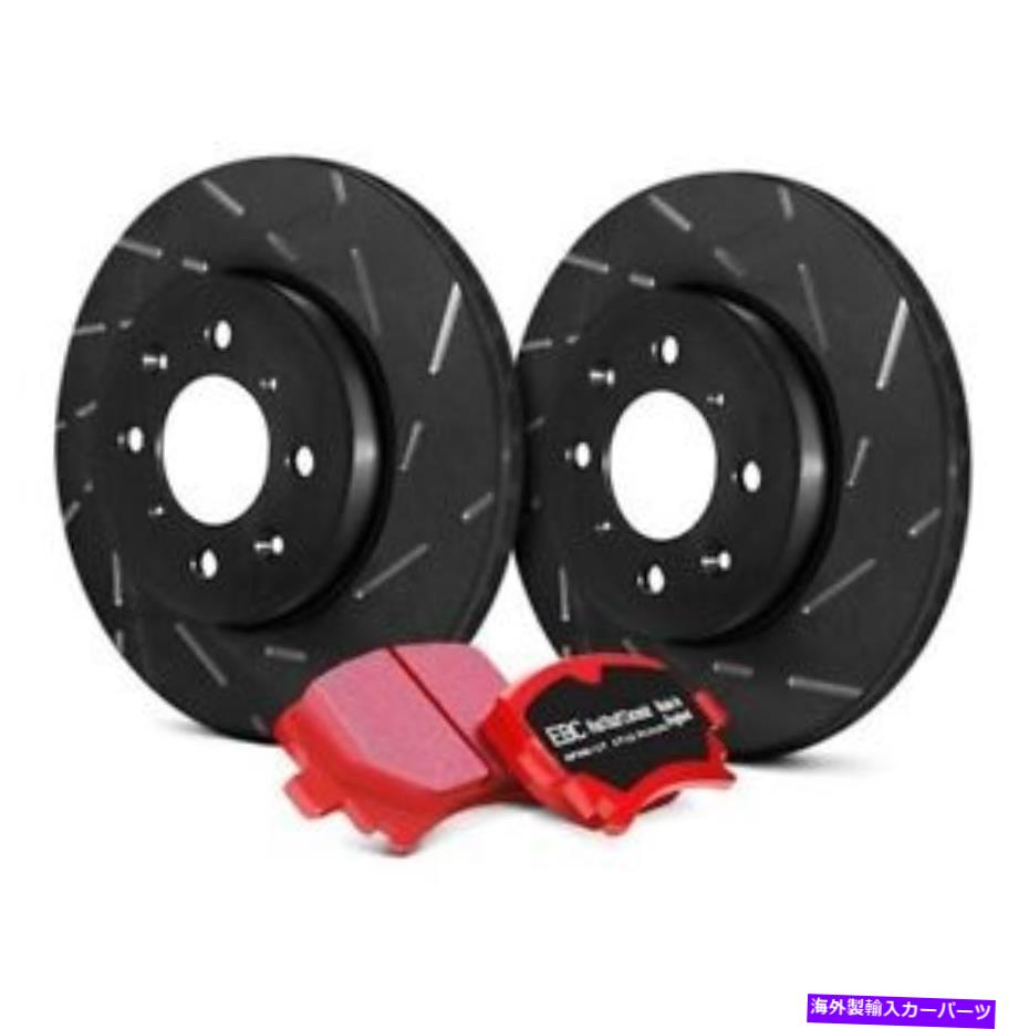 brake disc rotor 三菱ランサー08-17ブレーキキットEBCステージ4シグネチャースロットリアブレーキ用 For Mitsubishi Lancer 08-17 Brake Kit EBC Stage 4 Signature Slotted Rear Brake【並行輸入品】