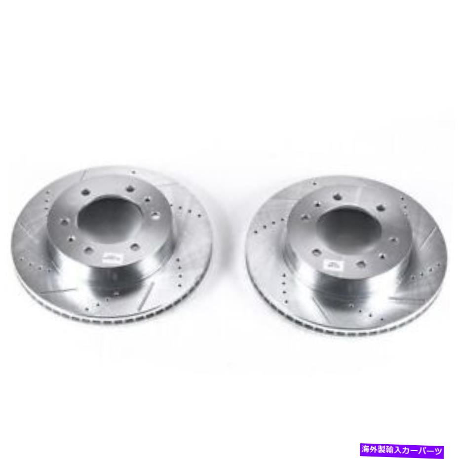 brake disc rotor 06-10ハマーH3フロントエボリューションドリル＆スロットローターのパワーストップ - ペア PowerStop for 06-10 Hummer H3 Front Evolution Drilled & Slotted Rotors - Pair【並行輸入品】