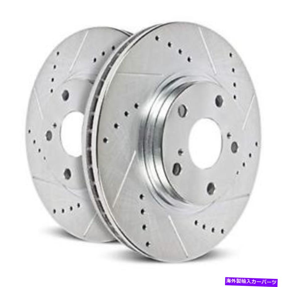 brake disc rotor AR8582XPRパワーストップAR8582XPRリアエボリューションドリル＆スロットローターペア Ar8582xpr Power Stop Ar8582xpr Rear Evolution Drilled & Slotted Rotor Pair【並行輸入品】