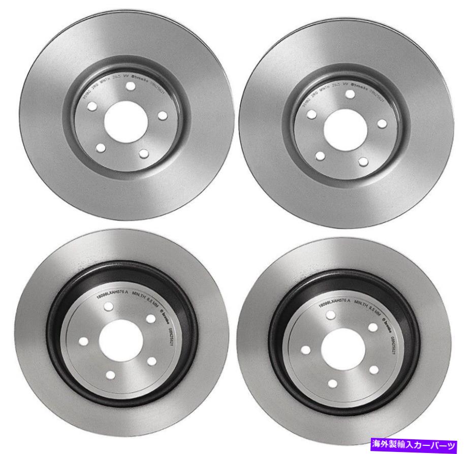 brake disc rotor Ford Fusion Lincoln MKZ用のブレンボフロントおよびリアディスクブレーキローターコーティングキット Brembo Front and Rear Disc Brake Rotors Coated Kit For Ford Fusion Lincoln MKZ【並行輸入品】