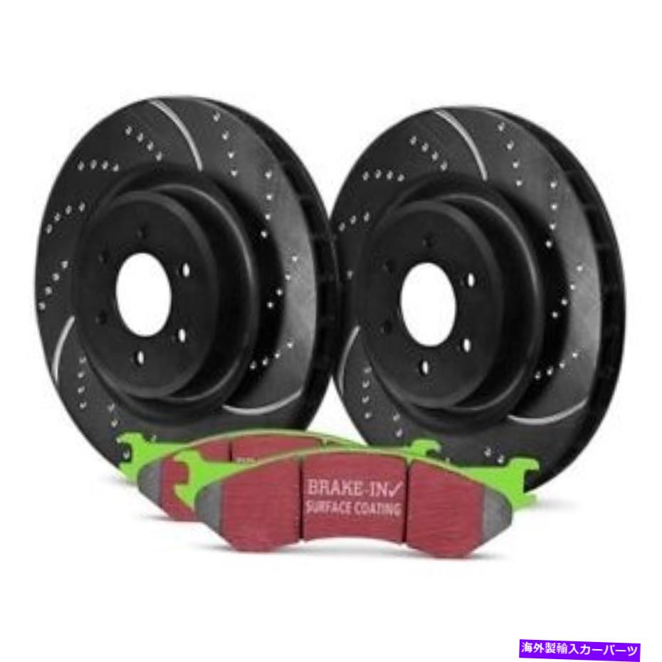 brake disc rotor Jeep Patriot 07-17 EBCステージ3トラックとSUVのくぼみ＆スロット付きフロントブレーキキット用 For Jeep Patriot 07-17 EBC Stage 3 Truck & SUV Dimpled & Slotted Front Brake Kit【並行輸入品】