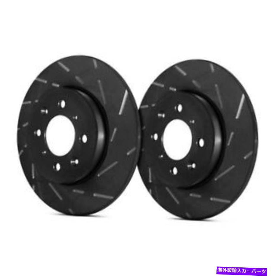 brake disc rotor フォードF-150 00-04ブレーキローターEBC USRブラックダッシュシリーズスポーツスロット1ピース用 For Ford F-150 00-04 Brake Rotors EBC USR BlackDash Series Sport Slotted 1-Piece【並行輸入品】