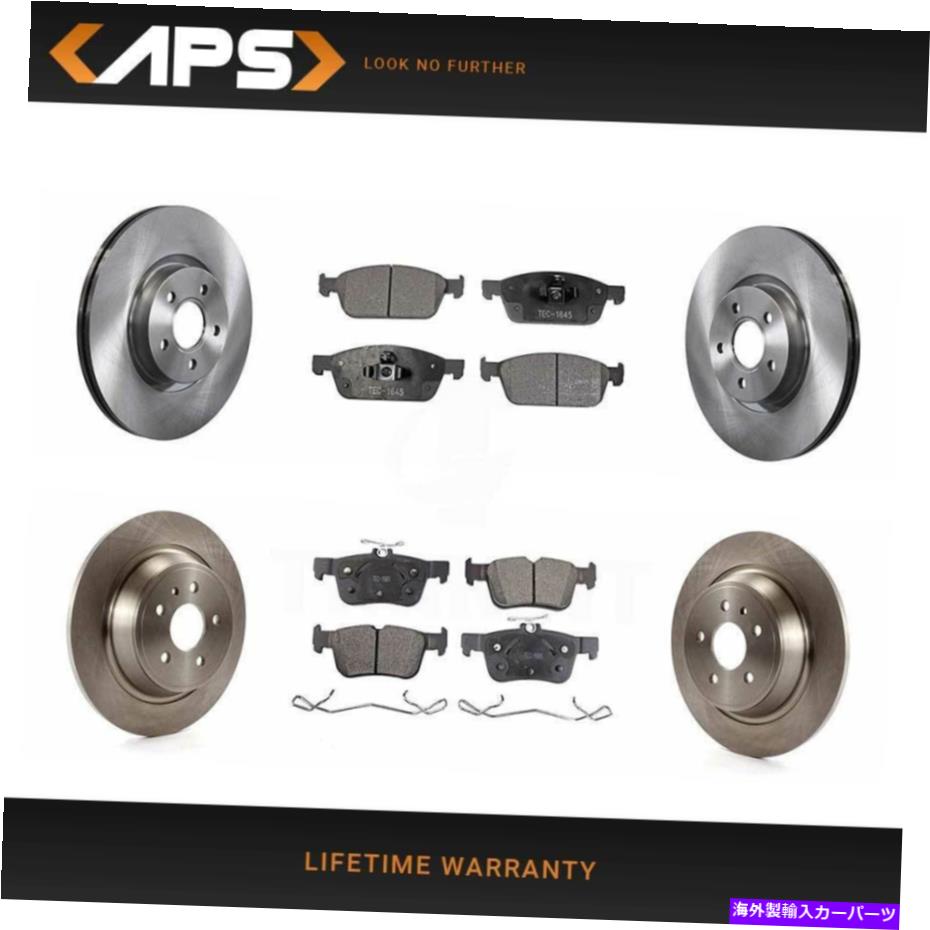 brake disc rotor 2017-2018 Ford Escapeのフロント&リアセラミックブレーキパッド&ローターキット Front & Rear Ceramic Brake Pad & Rotor Kit for 2017-2018 Ford Escape【並行輸入品】