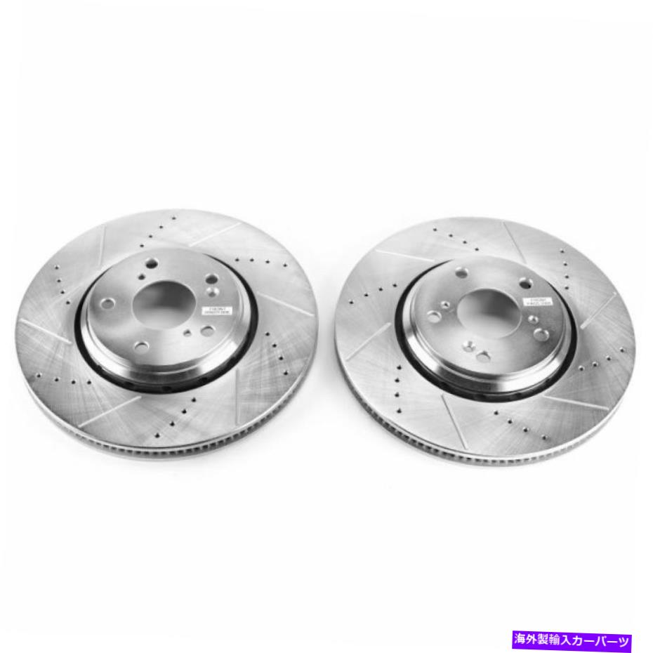 brake disc rotor ホンダシビック用17-20ブレーキローターのパワーストップ進化パフォーマンスドリル＆ For Honda Civic 17-20 Brake Rotors Power Stop Evolution Performance Drilled &【並行輸入品】
