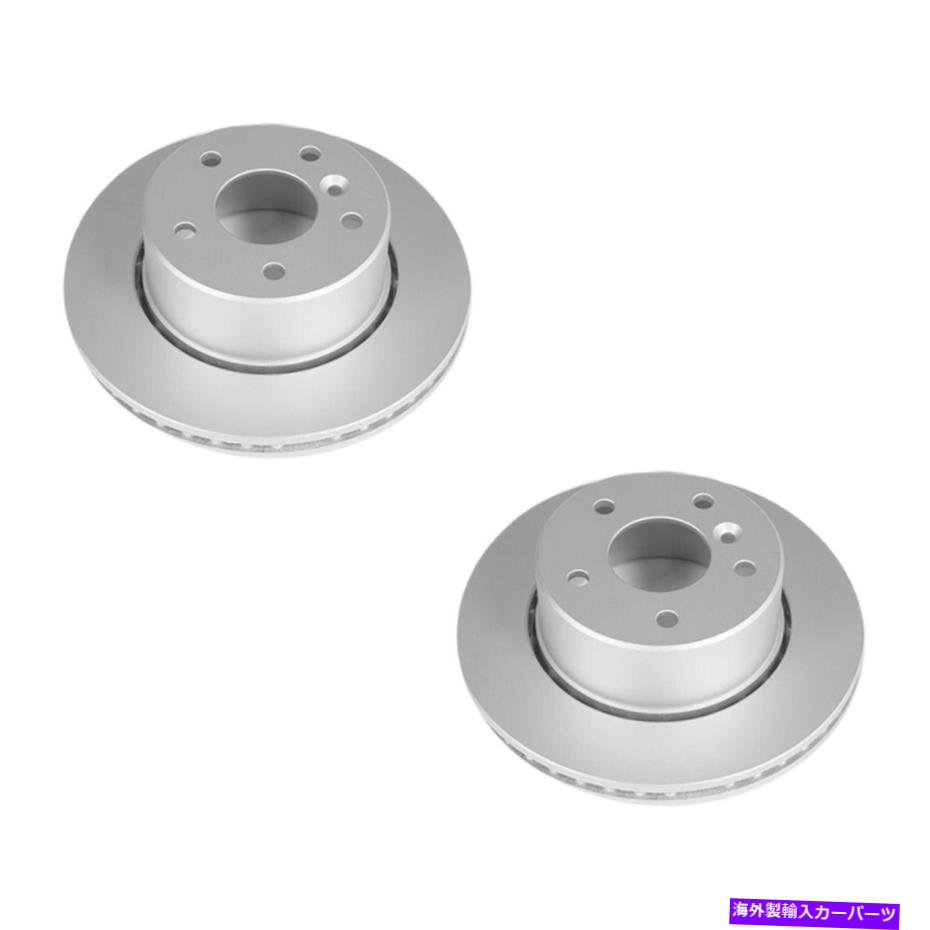 brake disc rotor Set-P15ebr698EVC-2 PowerStop 2ホイールセットブレーキディスクのフロントディスカバリー99-2004 SET-P15EBR698EVC-2 Powerstop 2-Wheel Set Brake Discs Front for Discovery 99-2004【並行輸入品】