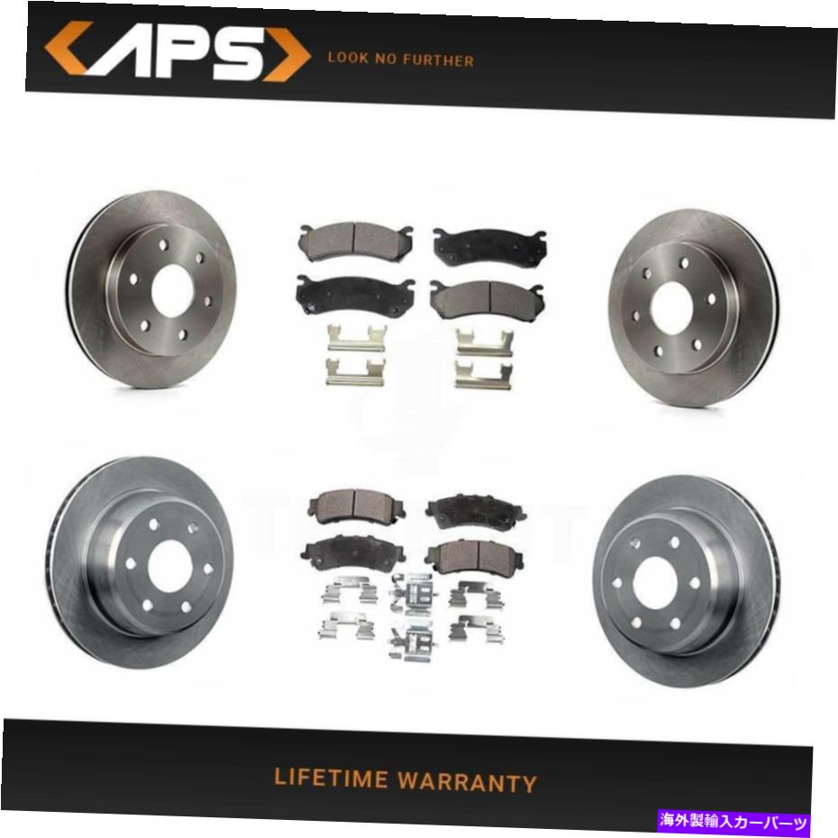brake disc rotor 2001年から2002年のシボレーのフロントおよびリアブレーキローターとセミメタリックパッドキット Front and Rear Brake Rotors & Semi-Metalic Pads Kit for 2001-2002 Chevrolet【並行輸入品】