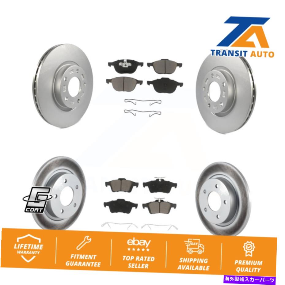 brake disc rotor マツダ3スポーツ用のフロントリアコーティングディスクブレーキローターとセラミックパッドキット Front Rear Coated Disc Brake Rotors And Ceramic Pads Kit For Mazda 3 Sport【並行輸入品】