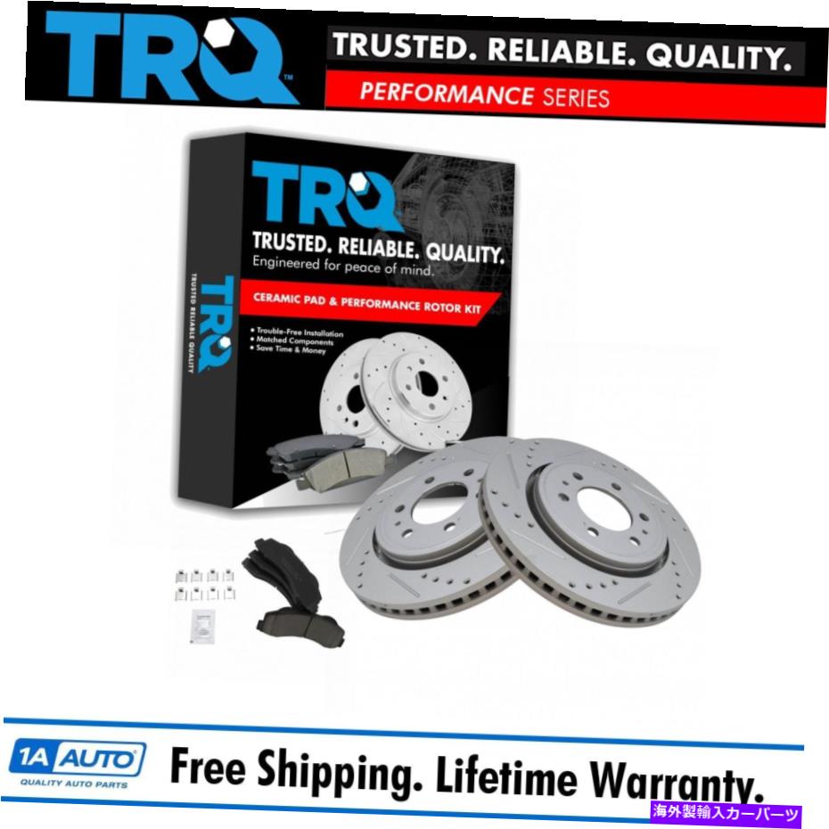 brake disc rotor TRQフロントセラミックブレーキパッド＆ローターキット10 11 12 13 14 15 16 F150遠征 TRQ Front Ceramic Brake Pad & Rotor Kit For 10 11 12 13 14 15 16 F150 Expedition【並行輸入品】