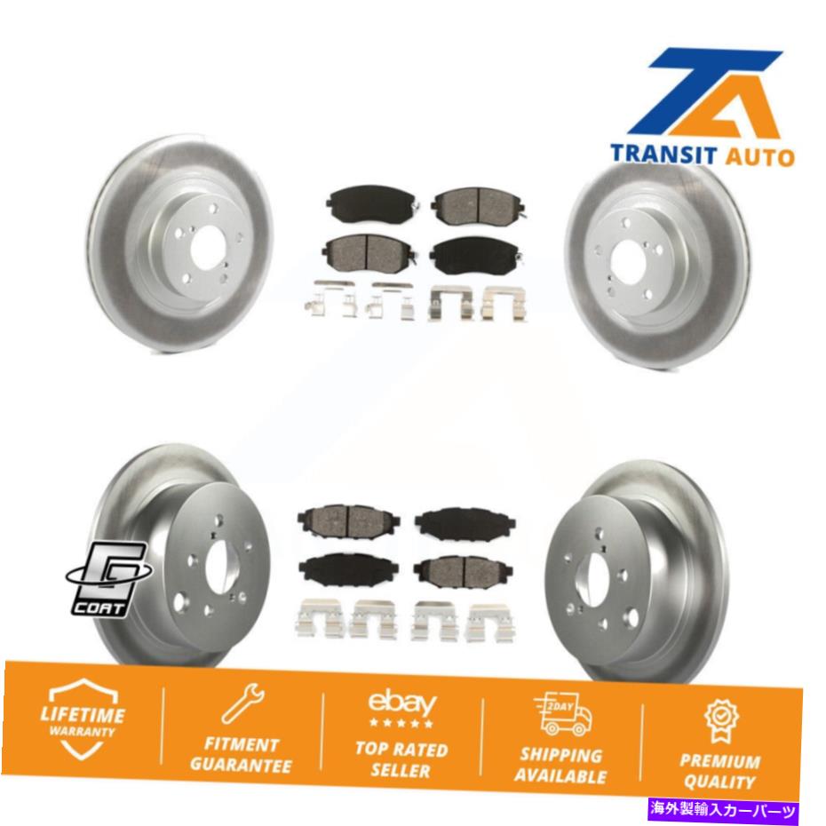 brake disc rotor スバルフォレスターXV用のフロントリアコーティングディスクブレーキローターセミメタルパッドキット Front Rear Coated Disc Brake Rotors Semi-Metallic Pad Kit For Subaru Forester XV【並行輸入品】