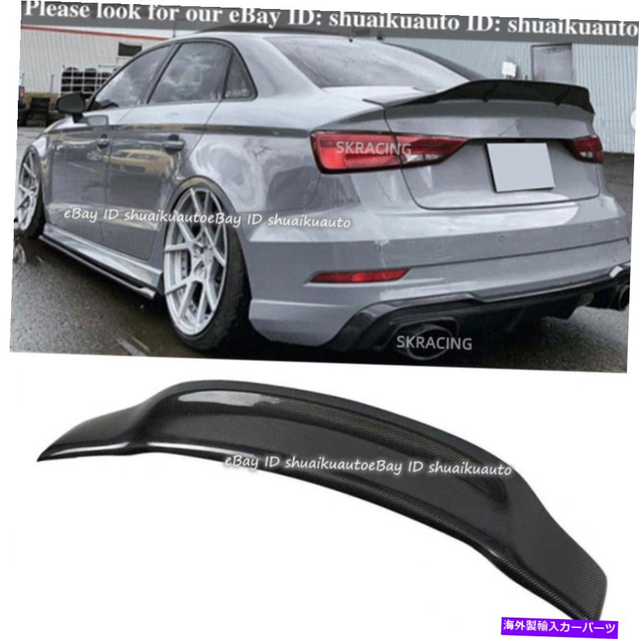 海外製 エアロパーツ 2014-20 Audi A3 S3 RS3 8VセダンRTスタイルカーボンファイバーダックビルトランクスポイラー FOR 2014-20 AUDI A3 S3 RS3 8V SEDAN RT STYLE CARBON FIBER DUCKBILL TRUNK SPOILER【並行輸入品】