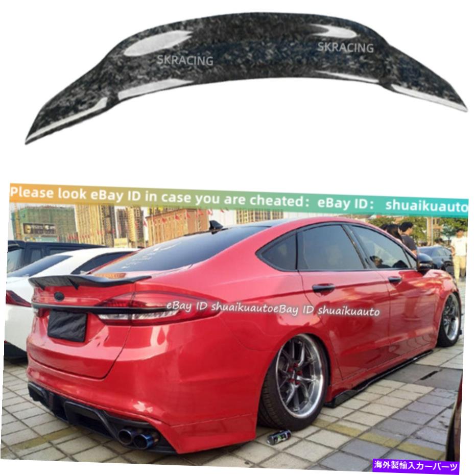 海外製 エアロパーツ Ford Mondeo Fusion 2013-2020 Forgeカーボンファイバーリアトランクリップスポイラーウィング For Ford Mondeo Fusion 2013-2020 Forge Carbon Fiber Rear Trunk Lip Spoiler Wing【並行輸入品】
