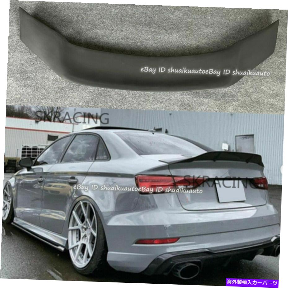 海外製 エアロパーツ 2014-2020 A3 S3 RS3 8Vセダン未塗装FRPダックビルトランクスポイラー For 2014-2020 A3 S3 RS3 8v Sedan Unpainted FRP Duckbill Trunk Spoiler【並行輸入品】