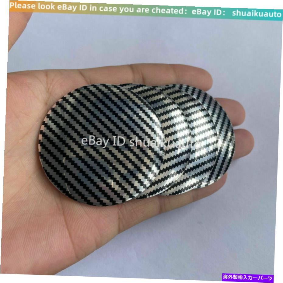 海外製 エアロパーツ ユニバーサルグリッドホイールセンターハブキャップカバーステッカー56.5mmカーボンファイバールック Universal Gridding Wheel Center Hub Cap Cover Sticker 56.5mm Carbon Fiber Look【並行輸入品】