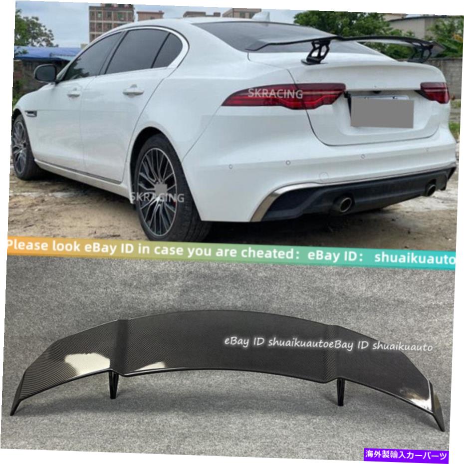 海外製 エアロパーツ Jaguar xe xel sedan 2015-2019カーボンファイバースタイルリアトランクスポイラーウィング用 For Jaguar XE XEL Sedan 2015-2019 Carbon Fiber Style Rear Trunk Spoiler Wing【並行輸入品】｜Us Custom Parts Shop USDM